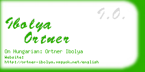 ibolya ortner business card